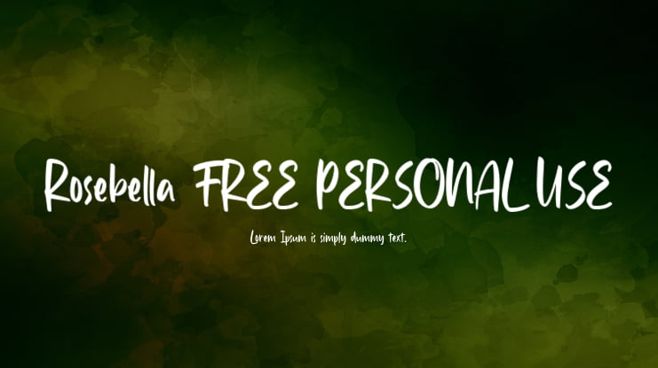 Rosebella FREE PERSONAL USE Font Family