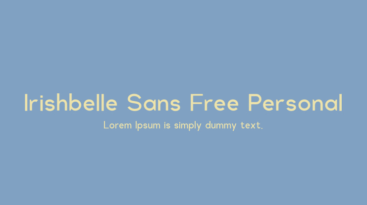 Irishbelle Sans Free Personal Font Family