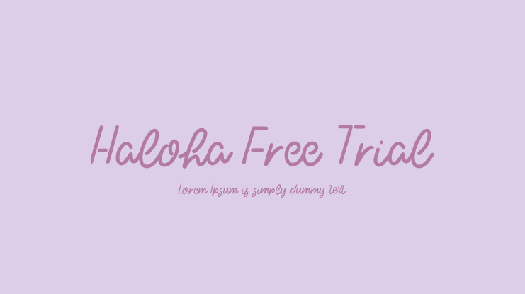 Haloha Free Trial Font