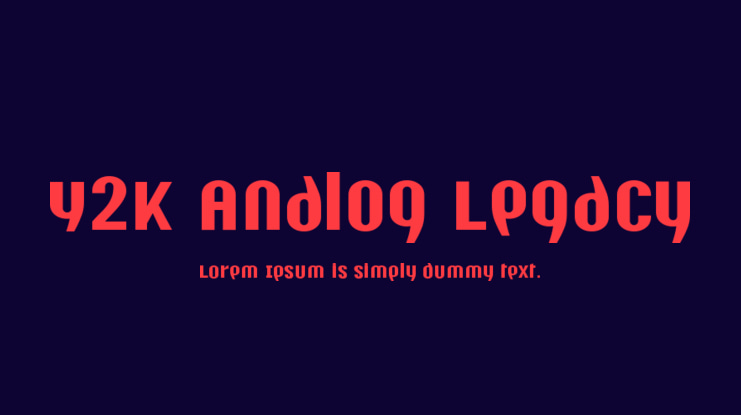 Y2K Analog Legacy Font Family