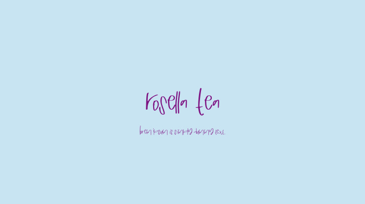 Rosella Tea Font