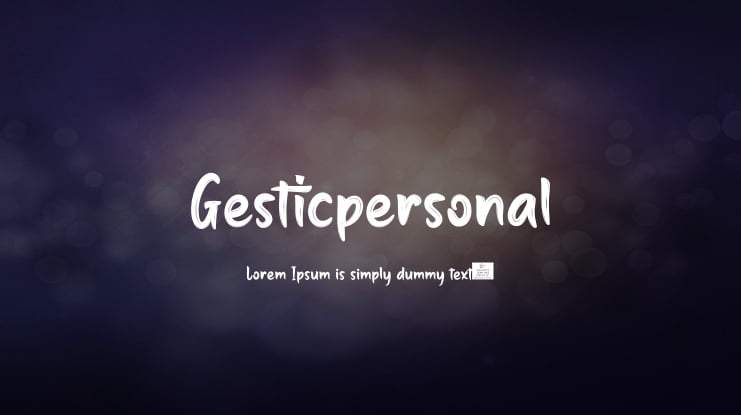 Gesticpersonal Font