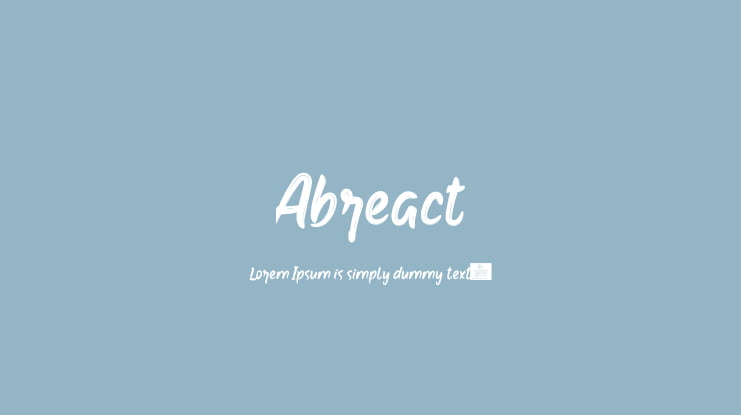 Abreact Font