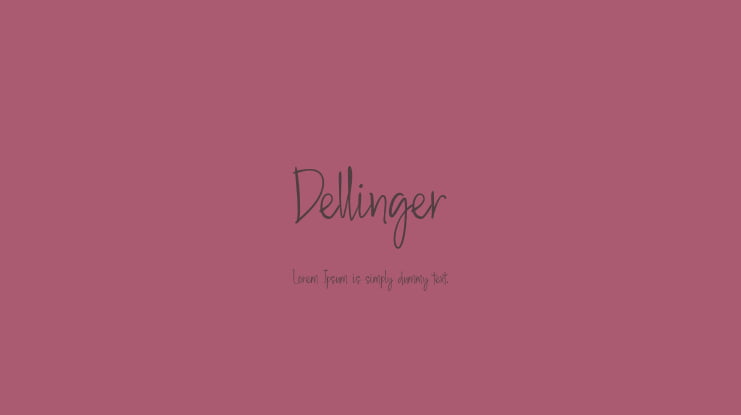 Dellinger Font