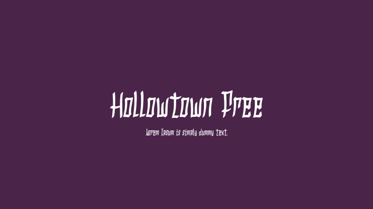 Hollowtown Free Font