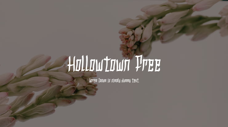 Hollowtown Free Font
