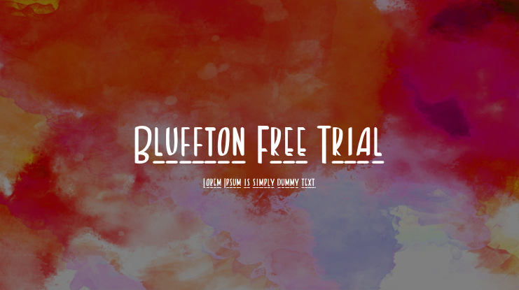 Bluffton Free Trial Font