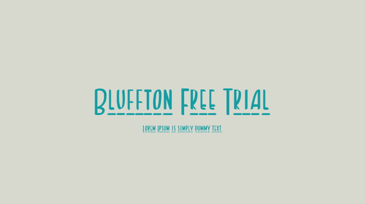 Bluffton Free Trial Font