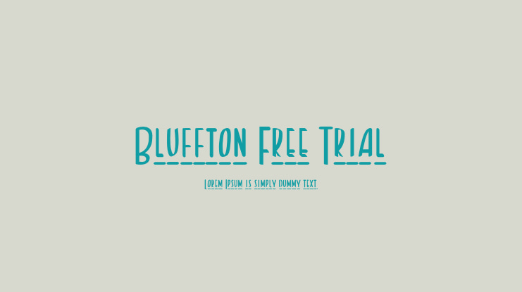 Bluffton Free Trial Font