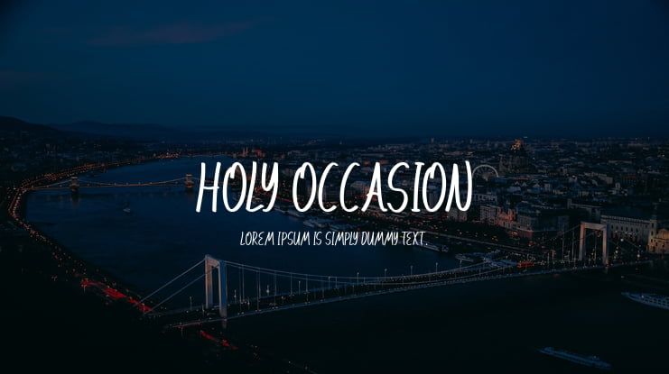 Holy Occasion Font