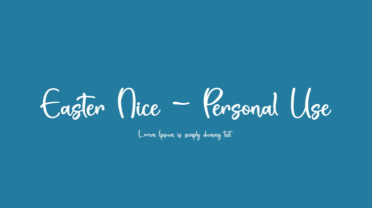 Easter Nice - Personal Use Font