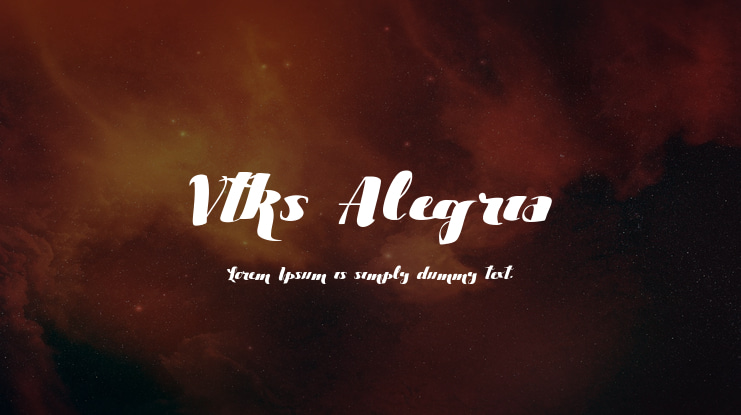 Vtks Alegria Font