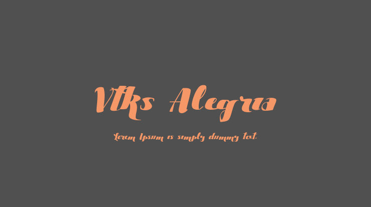 Vtks Alegria Font