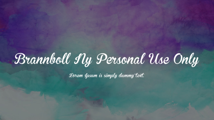 Brannboll Ny Personal Use Only Font