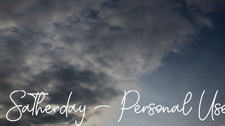 Satherday - Personal Use Font