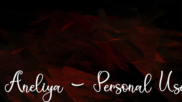 Aneliya - Personal Use Font