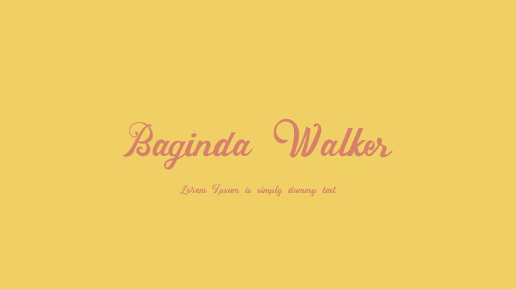 Baginda Walker Font