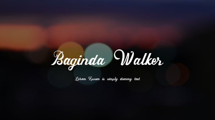 Baginda Walker Font