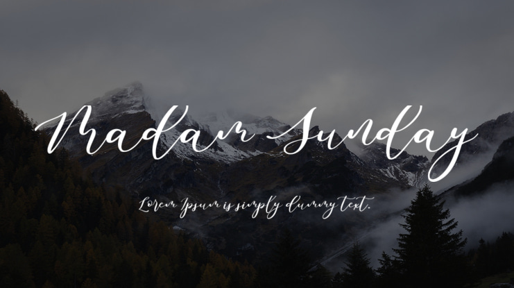 Madam Sunday Font Family