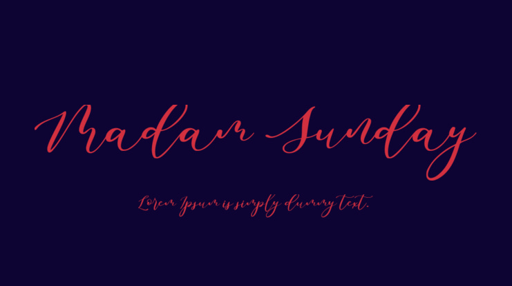 Madam Sunday Font Family