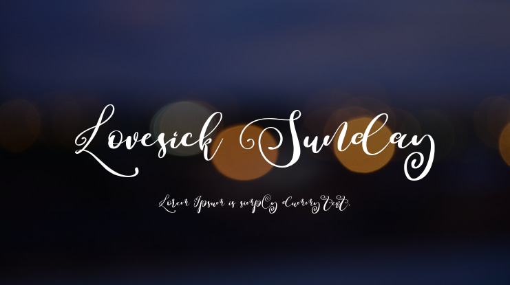 Lovesick Sunday Font Family