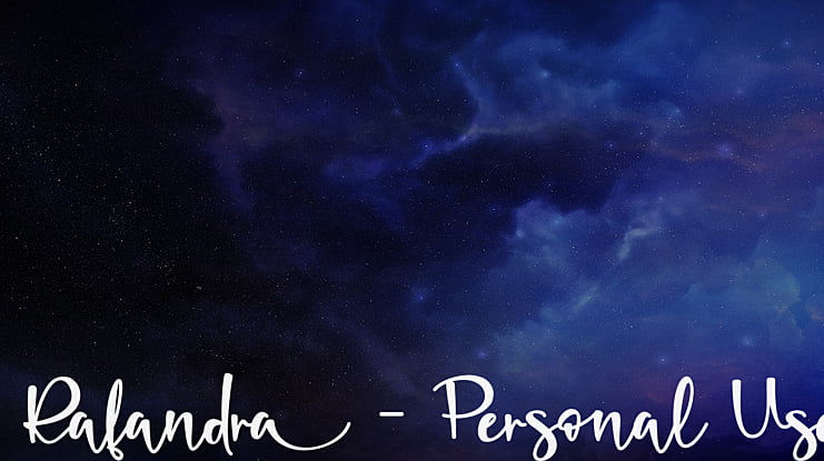 Rafandra - Personal Use Font