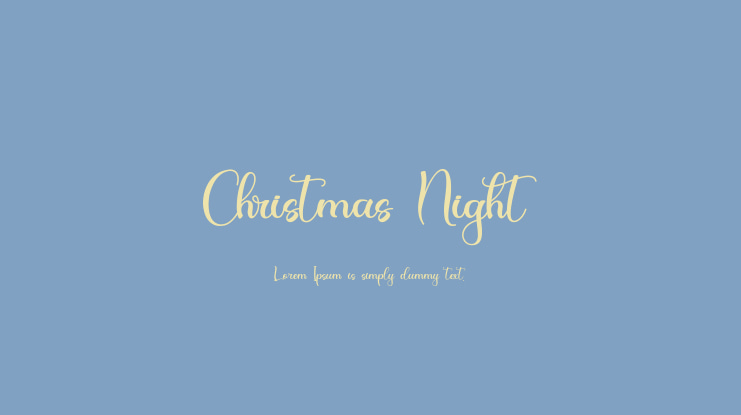 Christmas Night Font