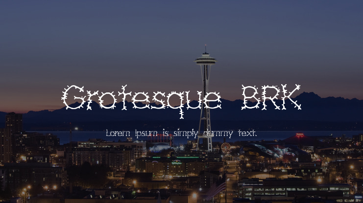 Grotesque BRK Font