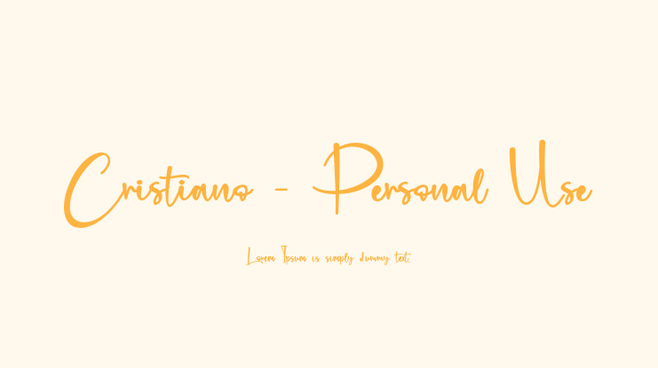 Cristiano - Personal Use Font