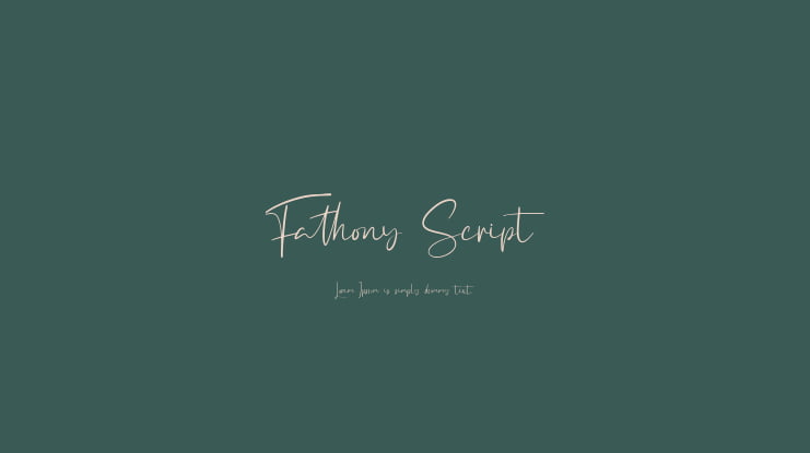 Fathony Script Font