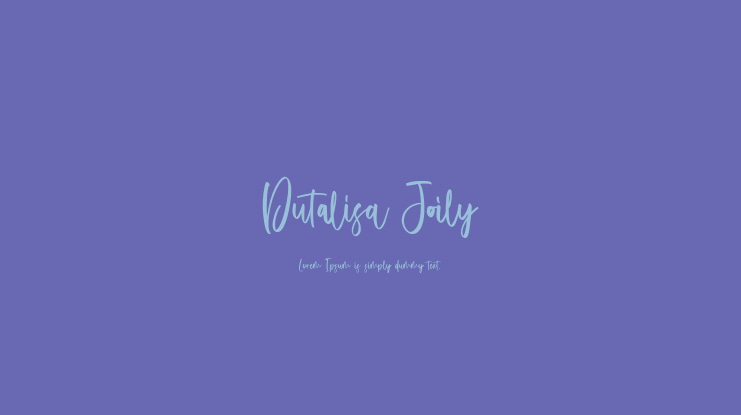 Dutalisa Joily Font