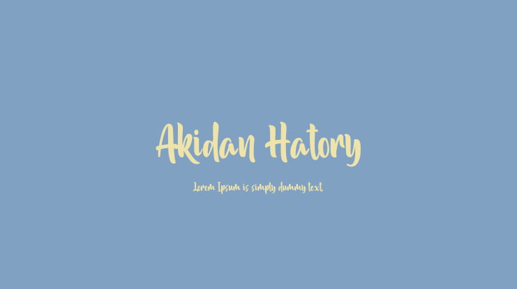 Akidan Hatory Font