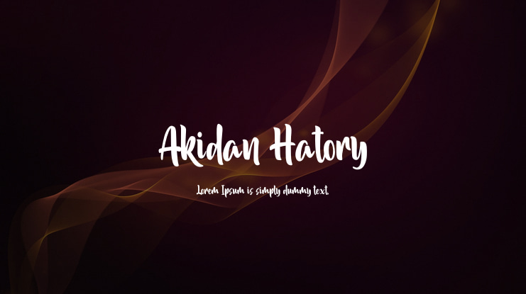 Akidan Hatory Font