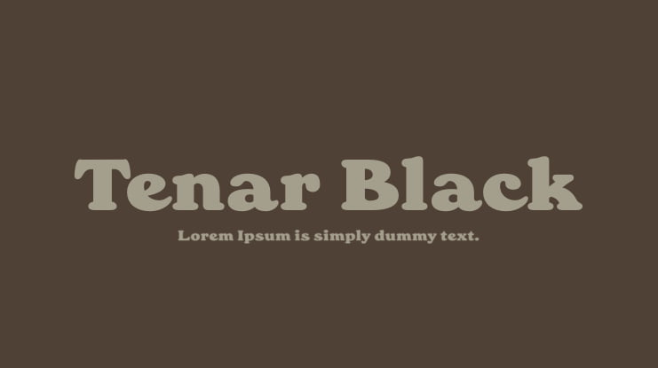 Tenar Black Font