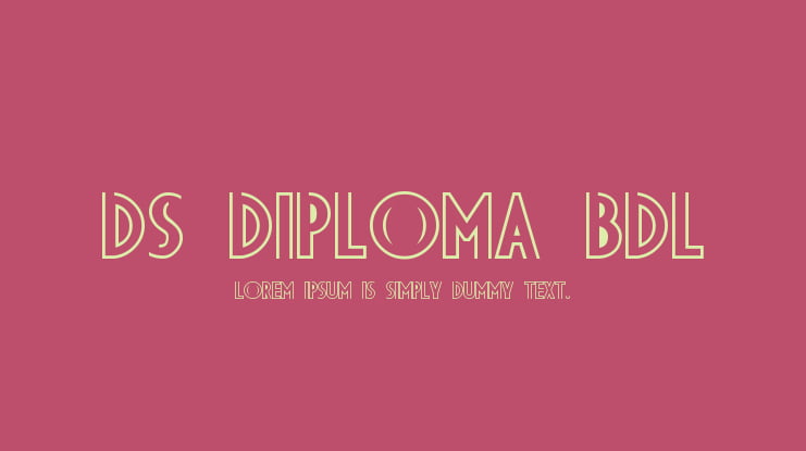 DS Diploma BDL Font