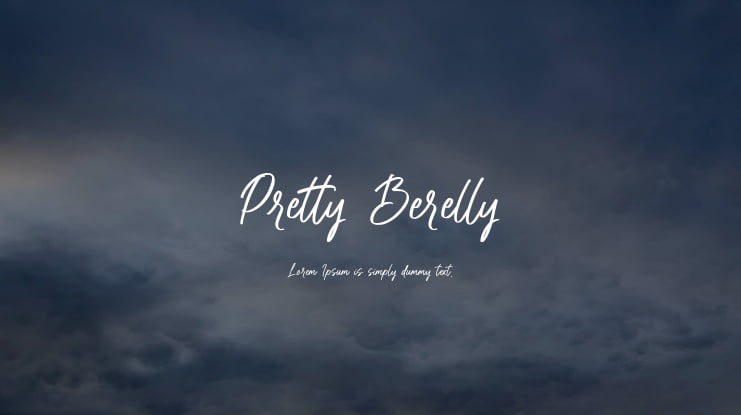 Pretty Berelly Font