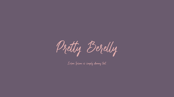 Pretty Berelly Font