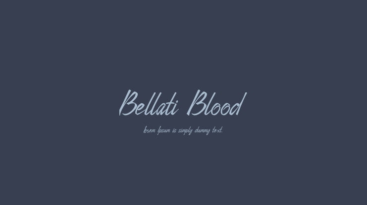 Bellati Blood Font