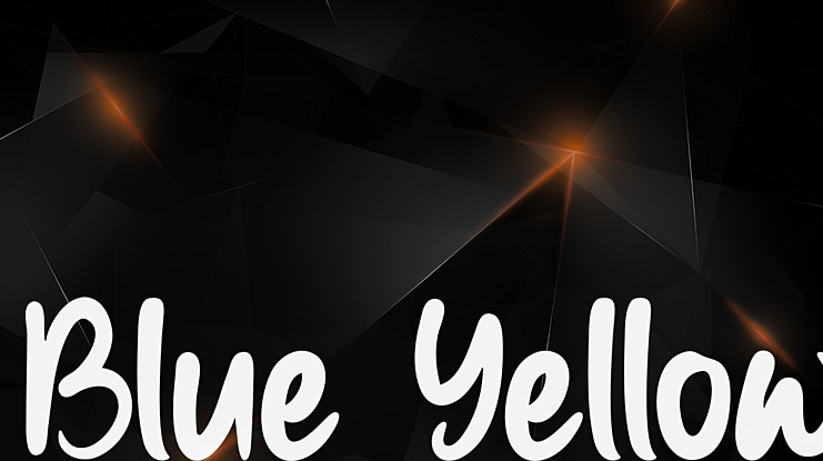 Blue Yellow Font