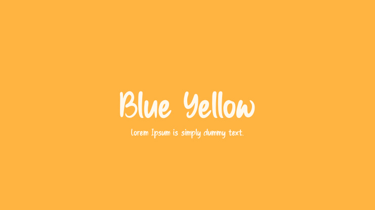 Blue Yellow Font