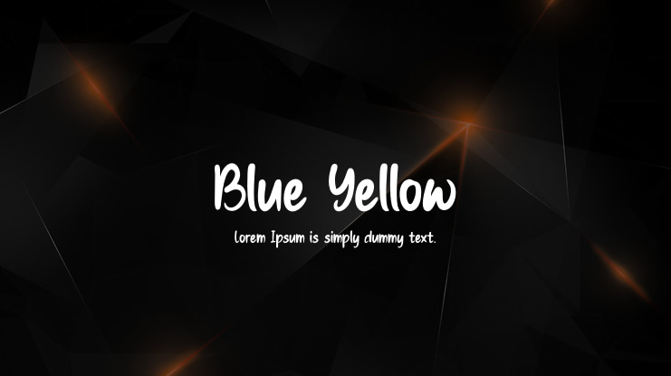 Blue Yellow Font