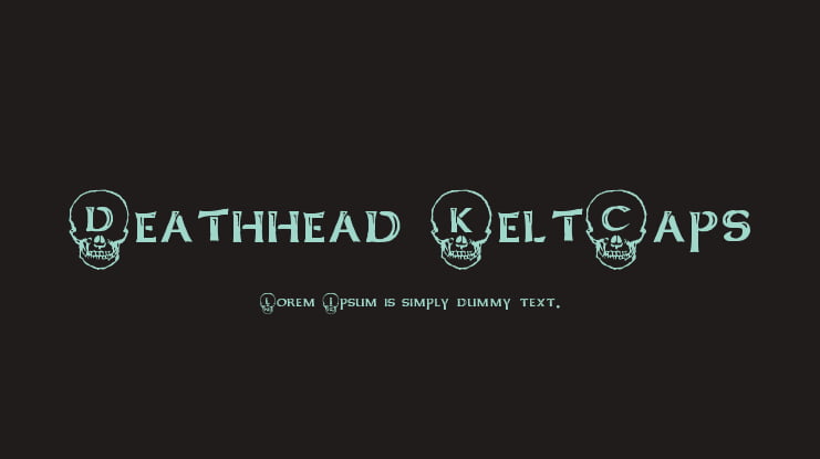 Deathhead KeltCaps Font