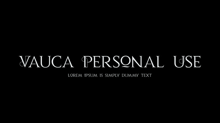 Vauca Personal Use Font