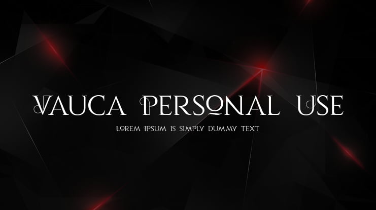 Vauca Personal Use Font