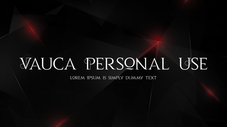 Vauca Personal Use Font