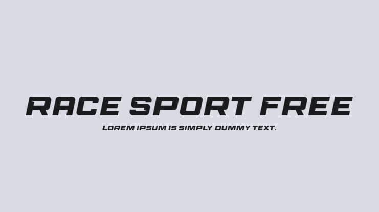 Race Sport Free Font
