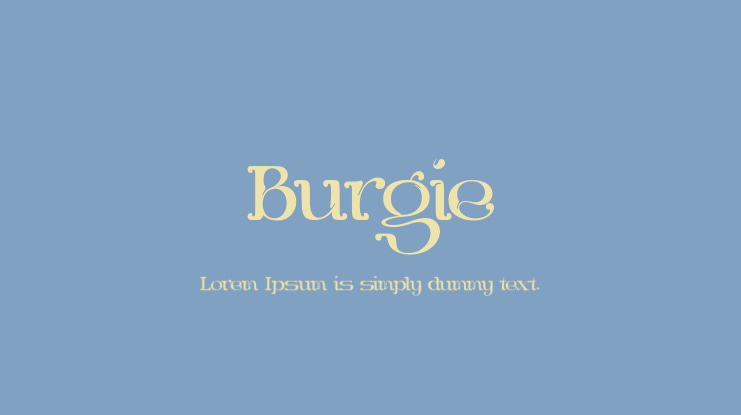 Burgie Font Family