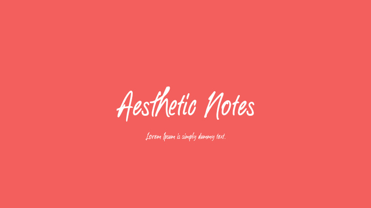 Aesthetic Notes Font