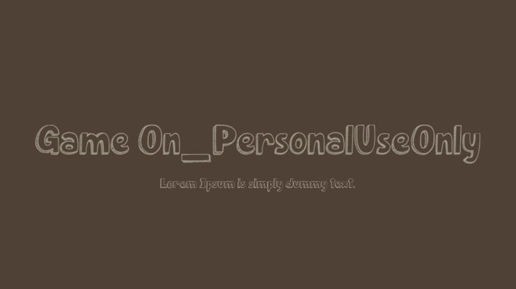 Game On_PersonalUseOnly Font