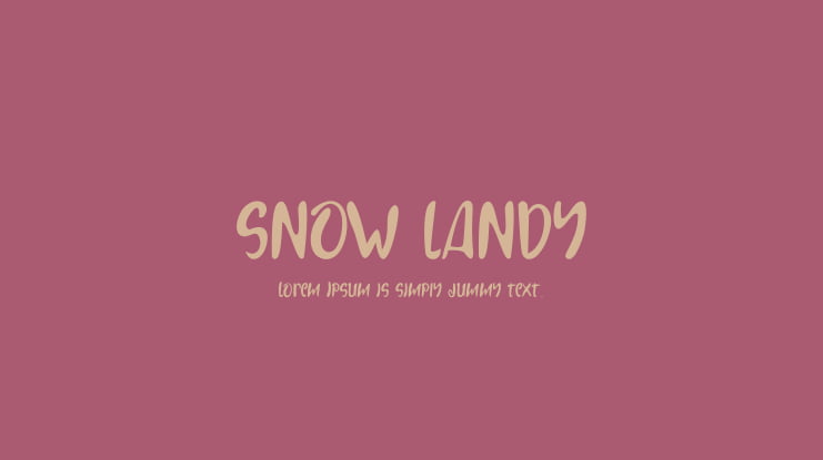 SNOW LANDY Font